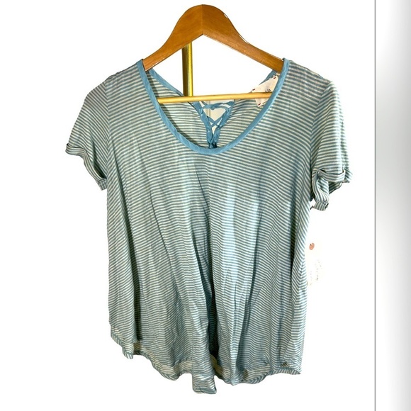 NWT Anthropologie t.la striped tie back oversized tee - Picture 1 of 8